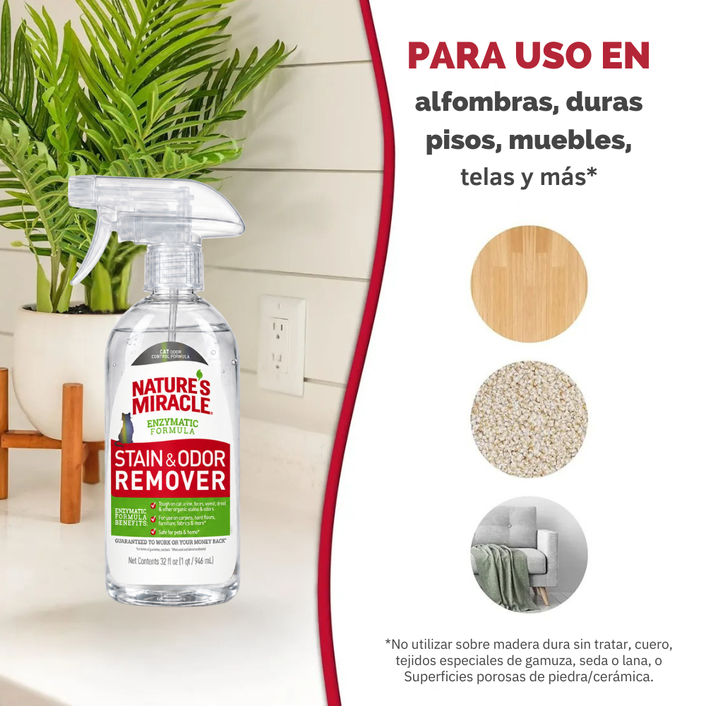 Quitamanchas Y Olores Nature's Gatos Mascotas